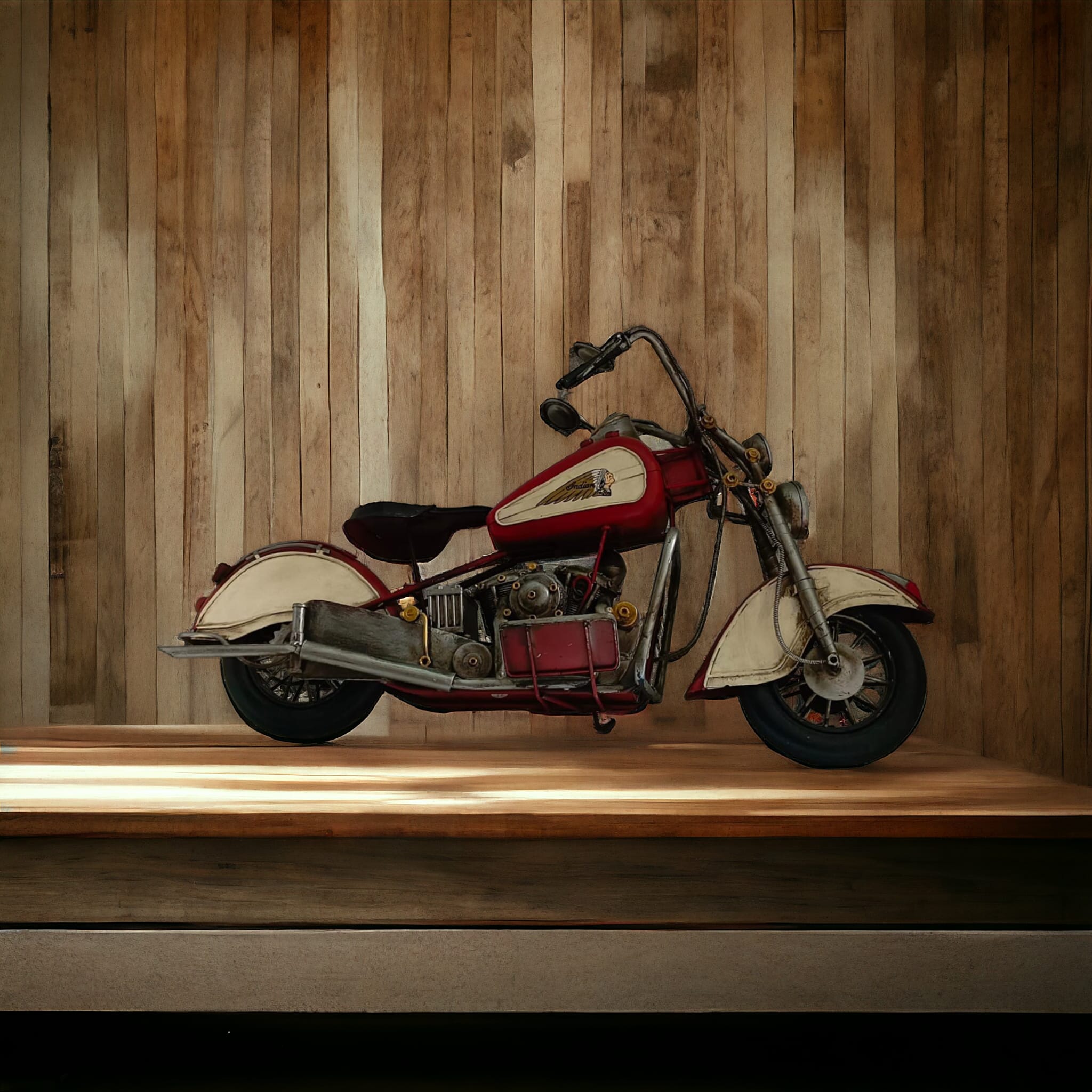 Dekoratif El Yapımı Metal Motosiklet