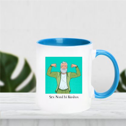 Mavi Kulplu Kupa