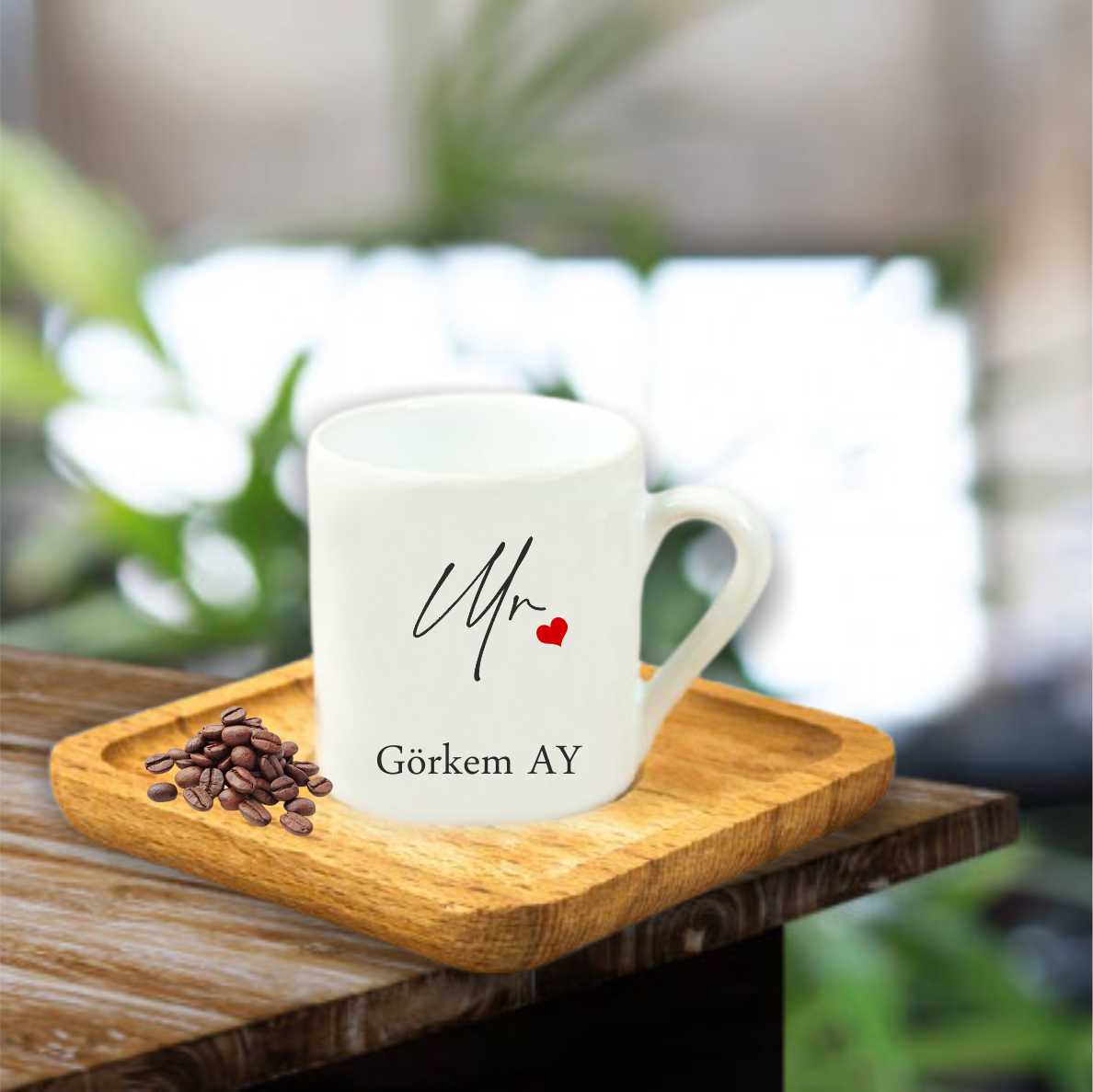 Ahşap Tabaklı Fincan