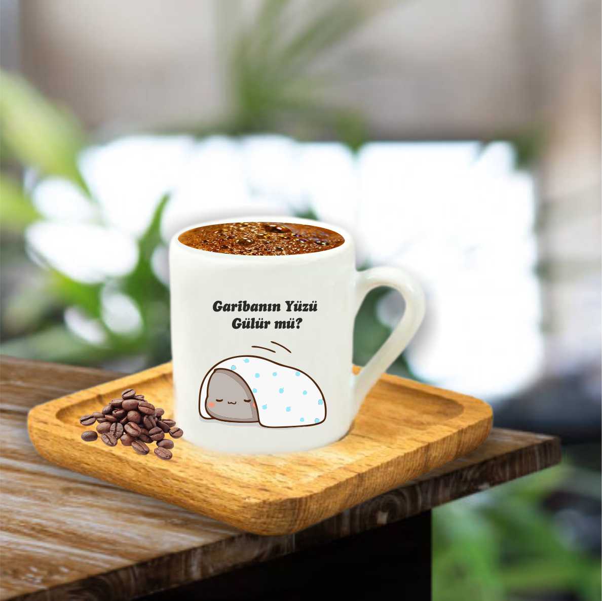 Ahşap Tabaklı Fincan