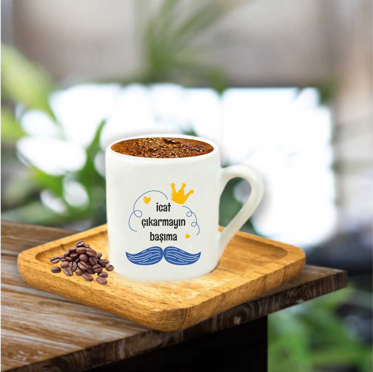 Ahşap Tabaklı Fincan