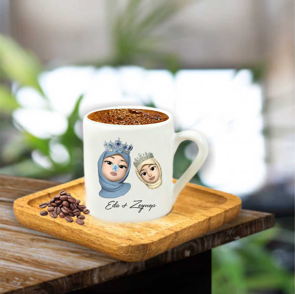 Ahşap Tabaklı Fincan