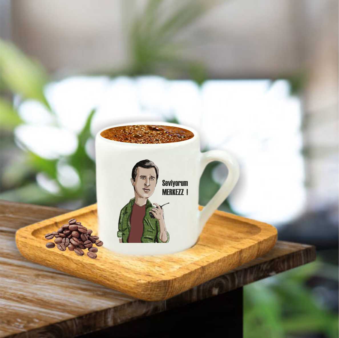 Ahşap Tabaklı Fincan