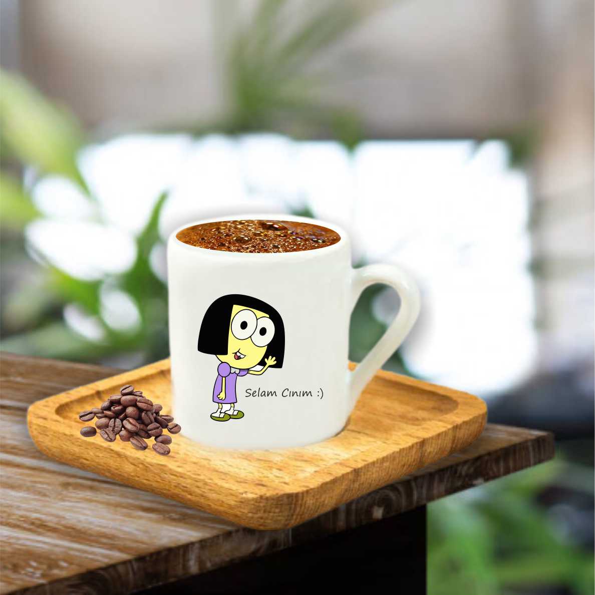 Ahşap Tabaklı Fincan