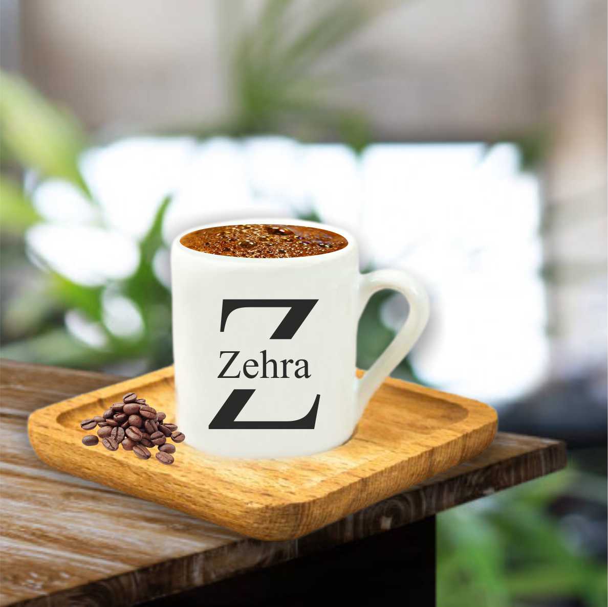 Ahşap Tabaklı Fincan