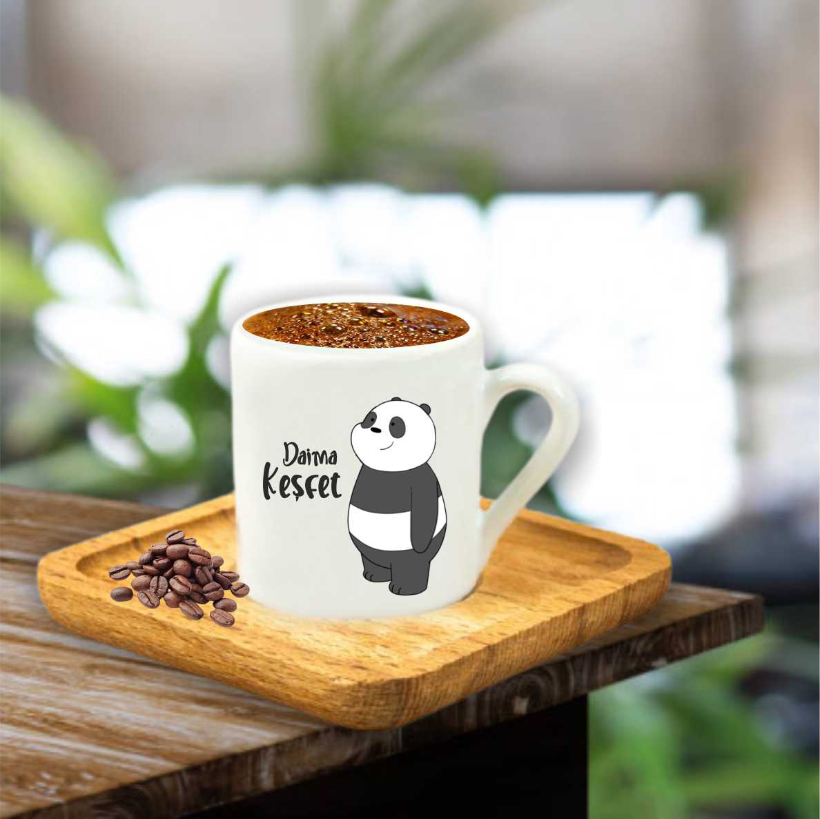 Ahşap Tabaklı Fincan