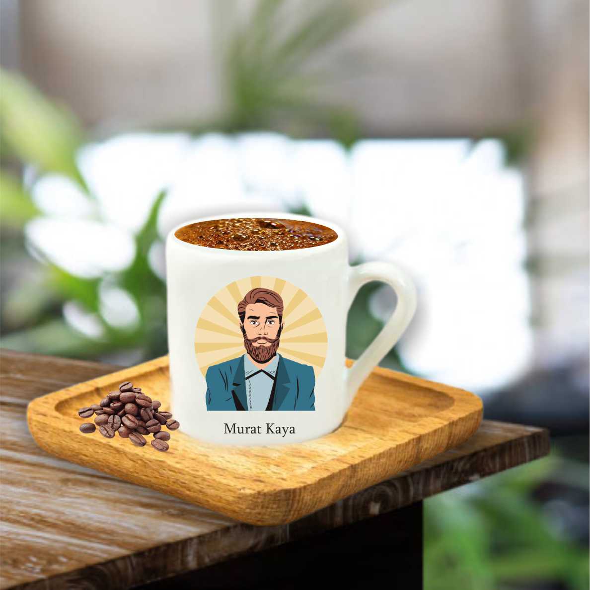 Ahşap Tabaklı Fincan