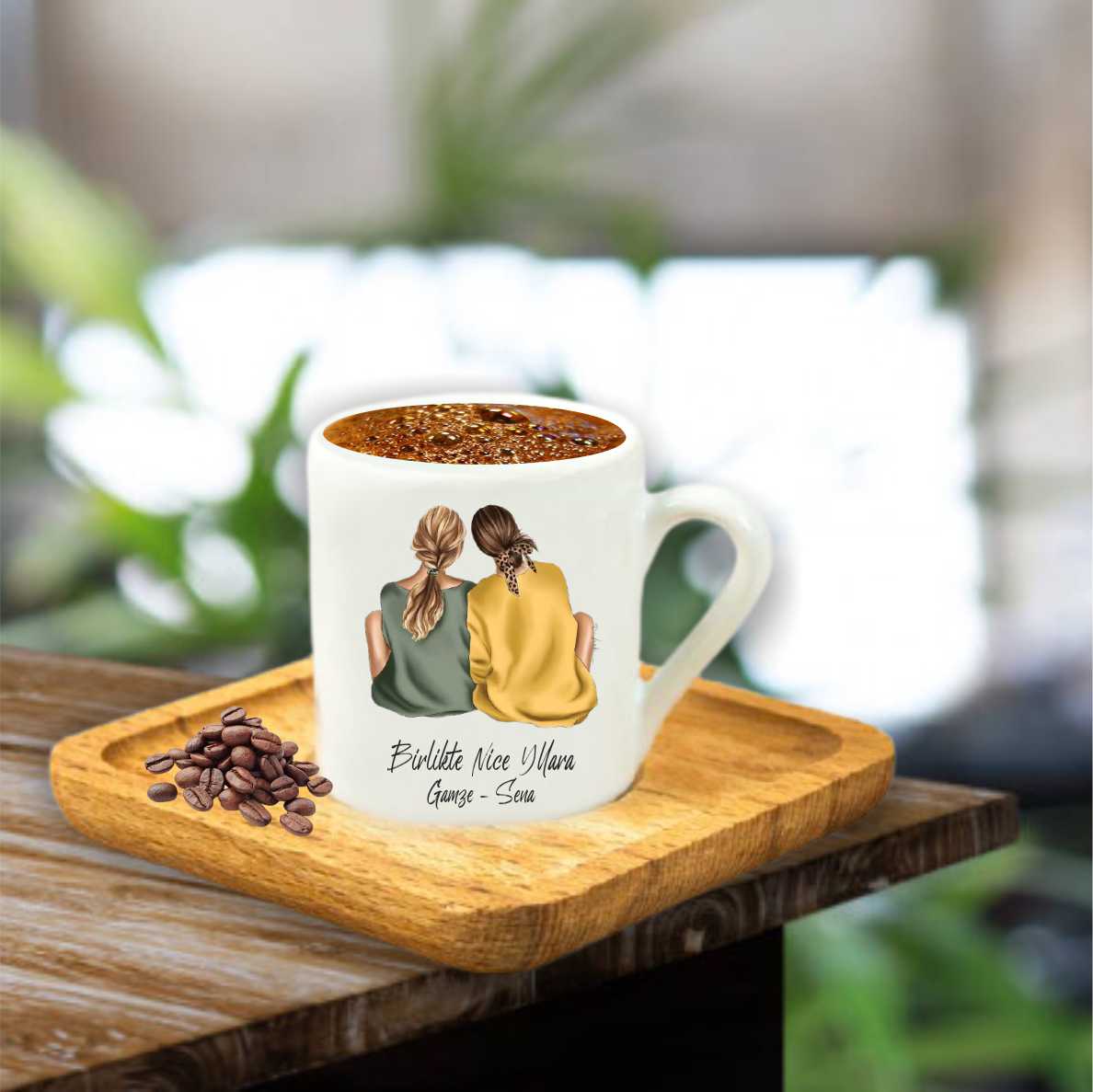 Ahşap Tabaklı Fincan