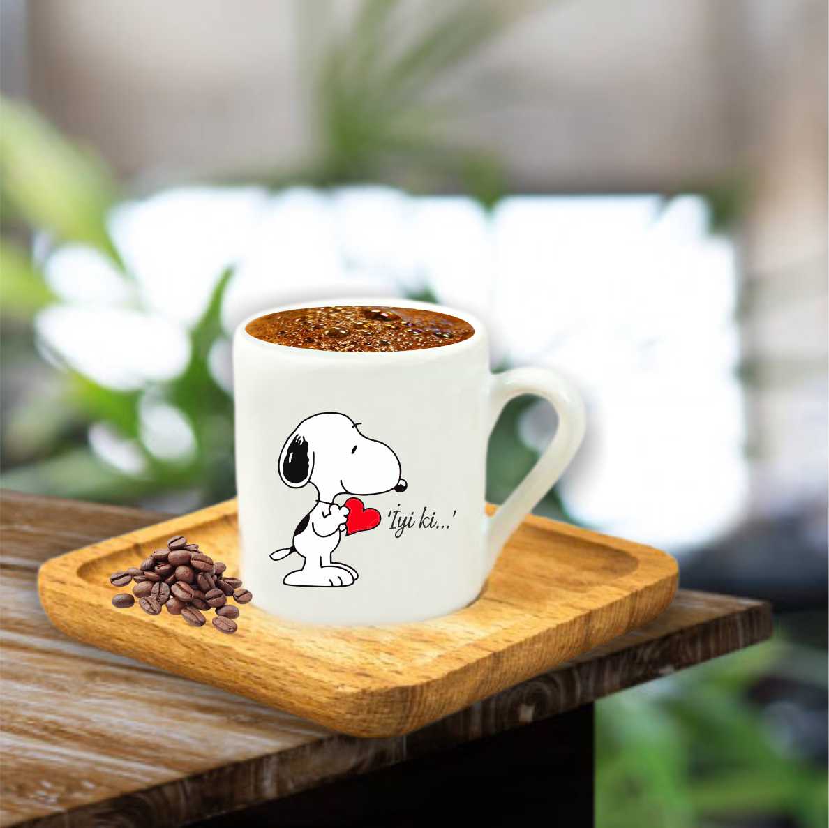 Ahşap Tabaklı Fincan