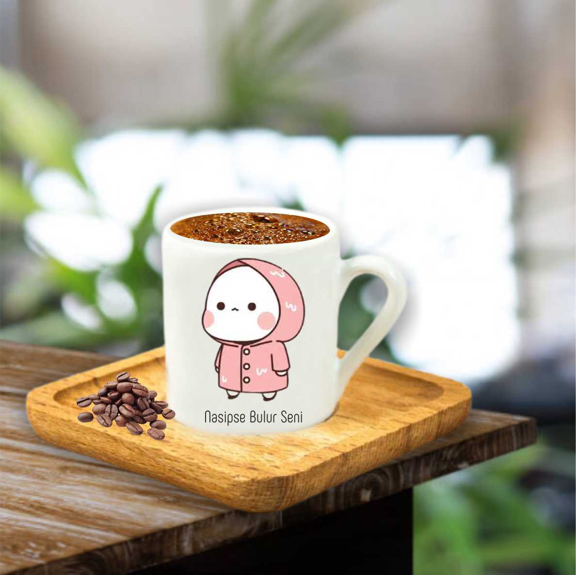 Ahşap Tabaklı Fincan
