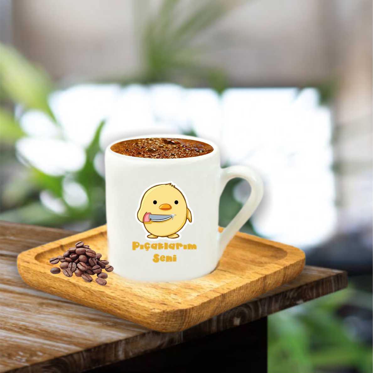 Ahşap Tabaklı Fincan