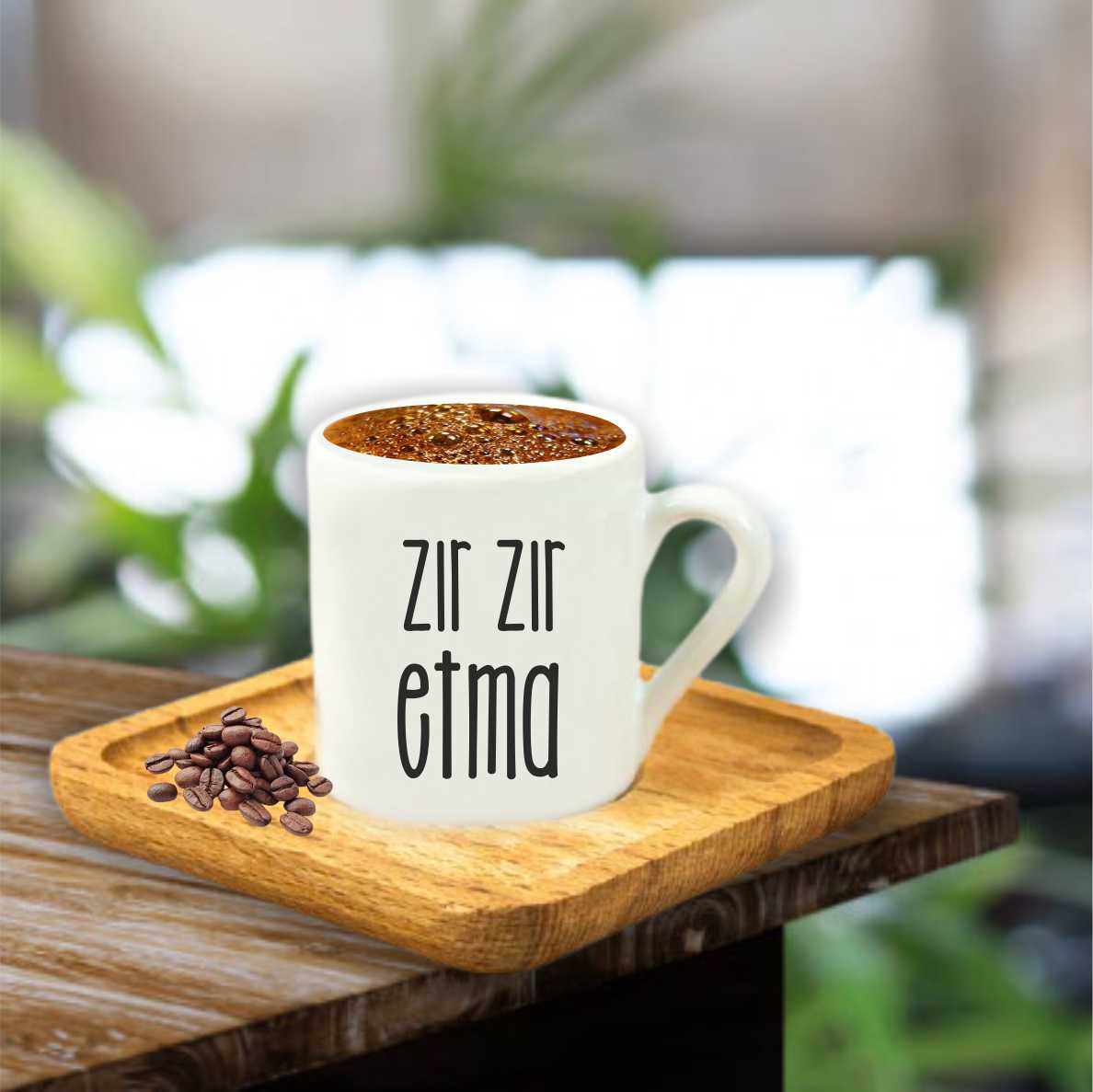 Ahşap Tabaklı Fincan