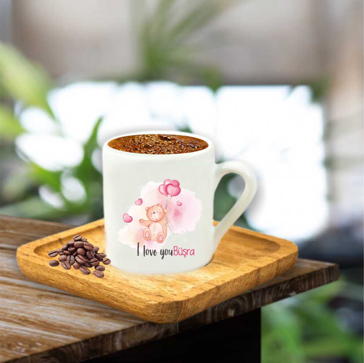 Ahşap Tabaklı Fincan