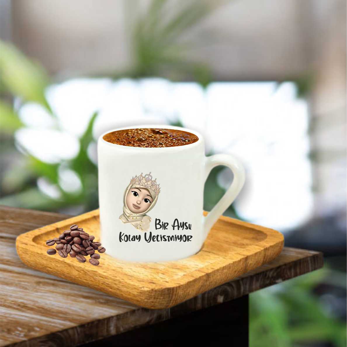 Ahşap Tabaklı Fincan