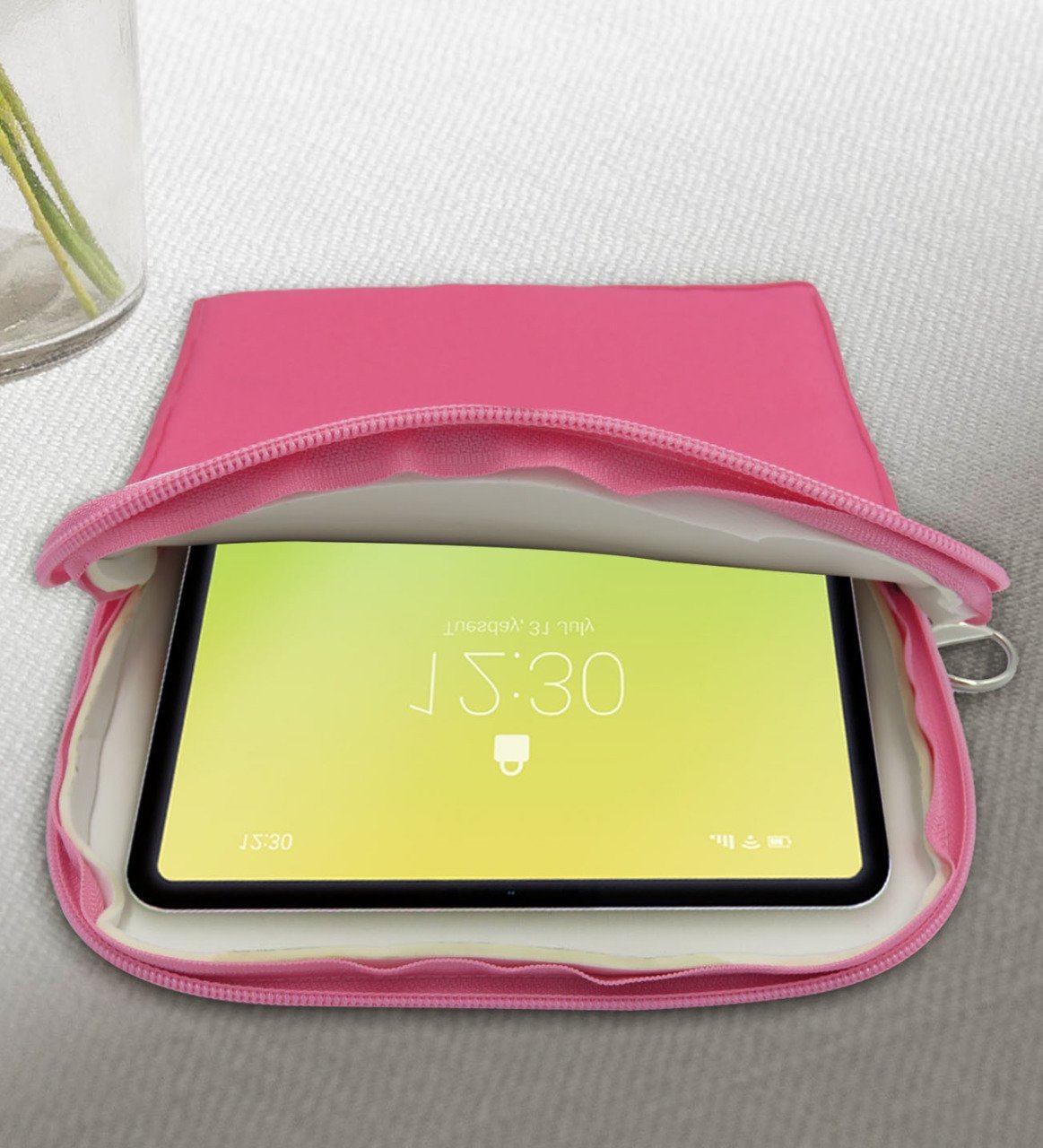 BK Gift Aslan Tasarımlı Taşınabilir Koruyucu Tablet Kılıfı & Organizer Çanta - Pembe-1