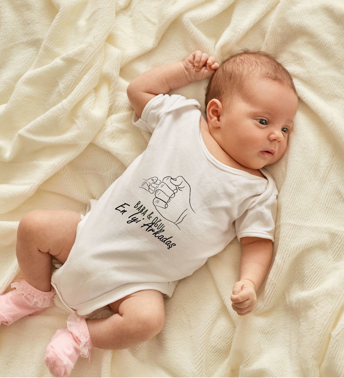 BK Kids Baba Oğul Kombin Tshirt-Zıbın Hediye Seti -1