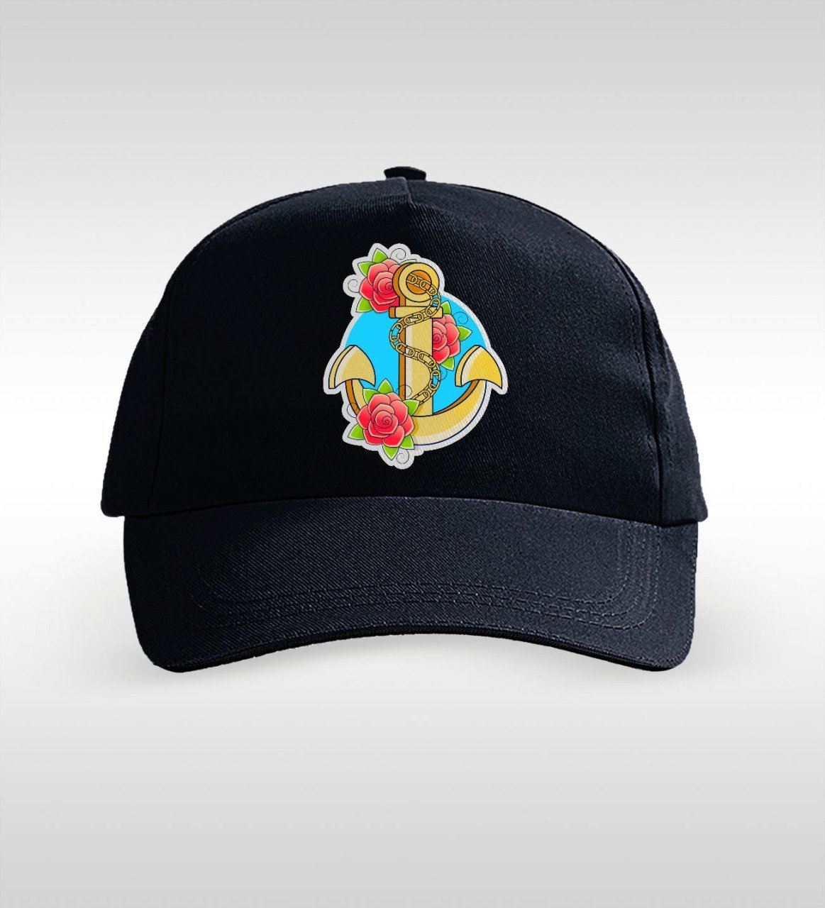 BK Gift Çapa Tasarımlı Siyah Şapka-4