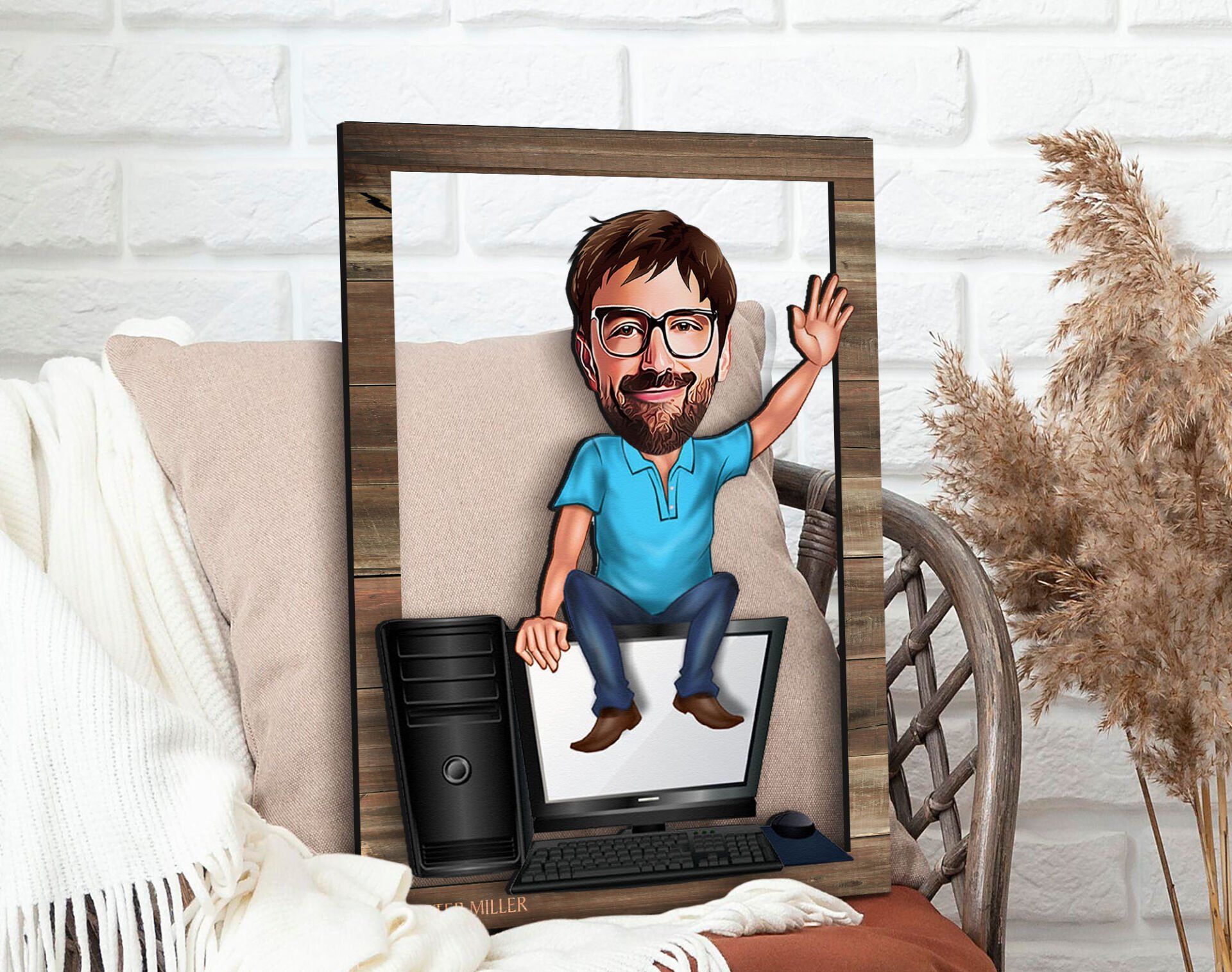 BK Gift Kişiye Özel Bilgisayar Mühendisi Karikatürlü 3D Ahşap Tablo, Sevgiliye Hediye, Arkadaşa Hediye, Yıl Dönümü Hediyesi, Doğum Günü Hediyesi-1 BK Gift Kişiye Özel Bilgisayar Mühendisi Karikatürlü 3D Ahşap Tablo, Sevgiliye Hediye, Arkadaşa Hediye, Yıl Dönümü Hediyesi, Doğum Günü Hediyesi-1