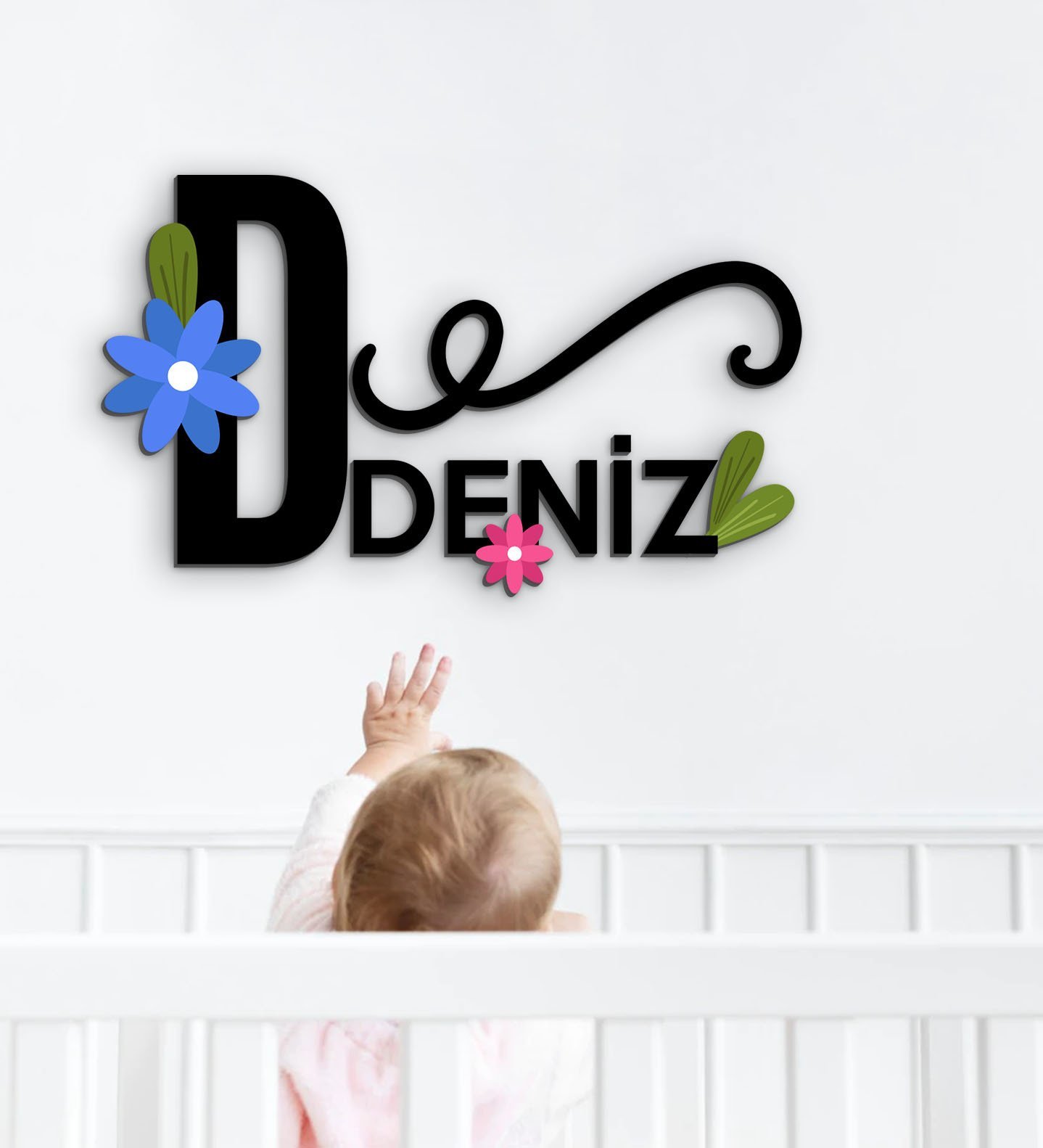 BK Gift Kişiye Özel İsimli Ahşap Duvar Yazısı-7