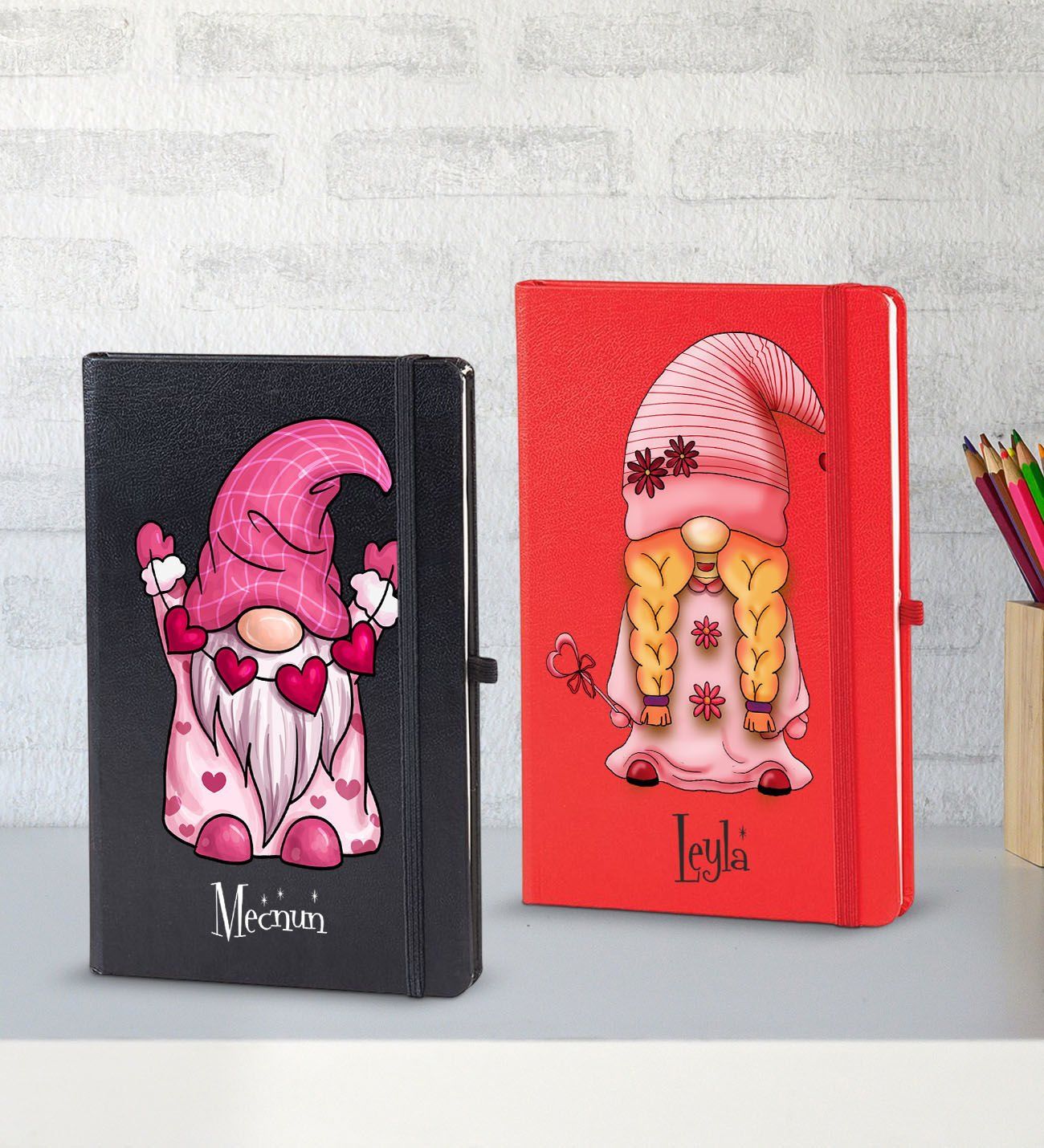 BK Gift Kişiye Özel Sevgili Temalı 2’li Defter Seti, Sevgiliye Hediye, Sevgililer Günü Hediyesi, Doğum Günü Hediyesi-11