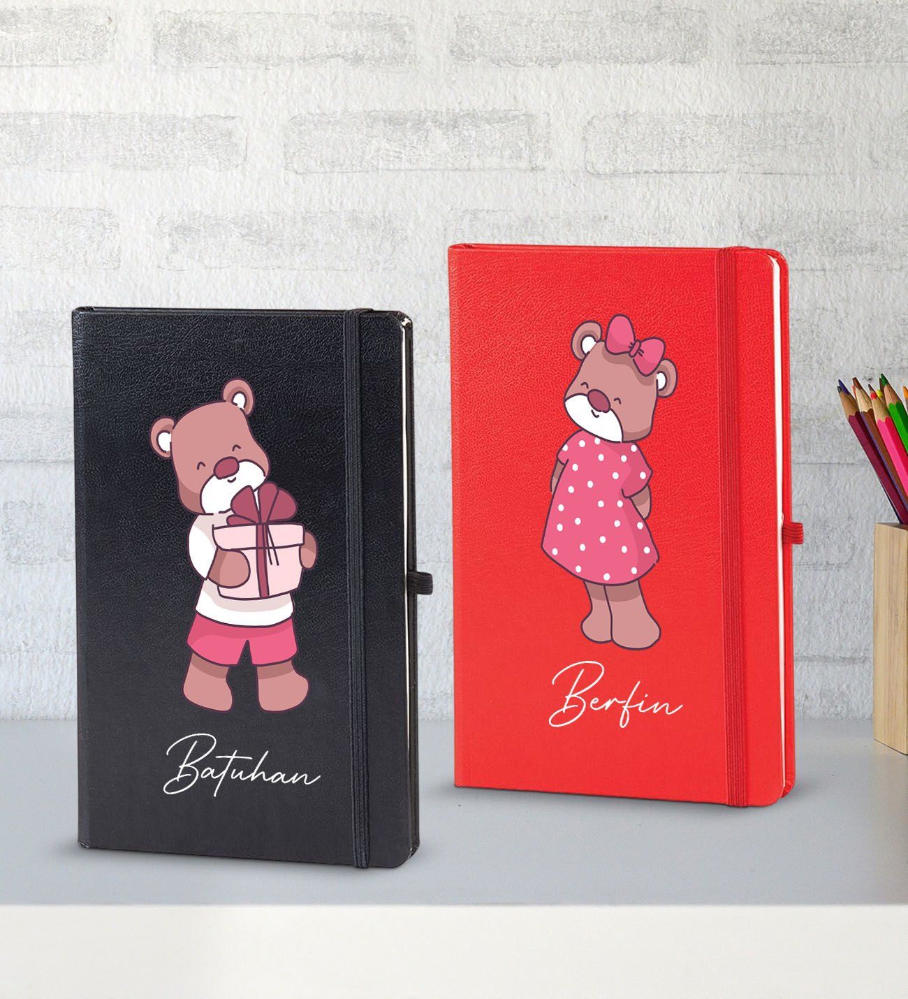 BK Gift Kişiye Özel Sevgili Temalı 2’li Defter Seti, Sevgiliye Hediye, Sevgililer Günü Hediyesi, Doğum Günü Hediyesi-3