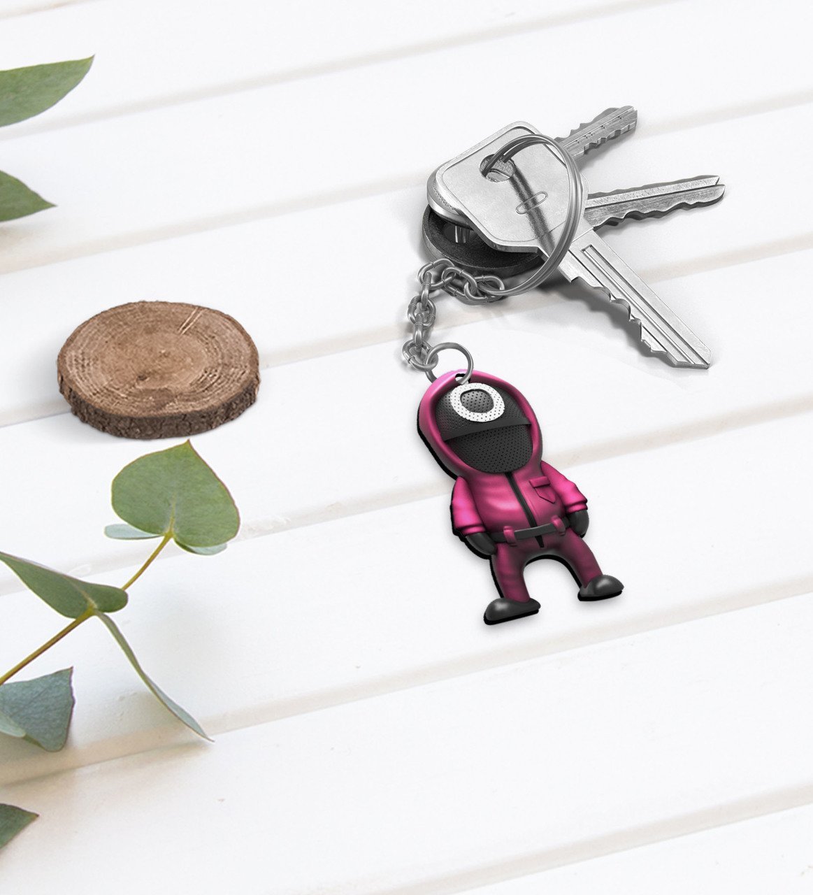 BK Gift Squid Game Tasarımlı Ahşap Anahtarlık-5